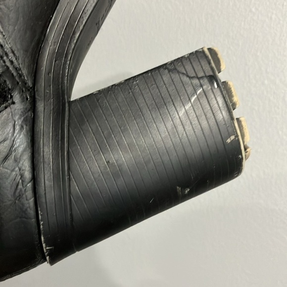 Schutz croc-effect lace up lug sole boots black size 8 - Picture 8 of 12